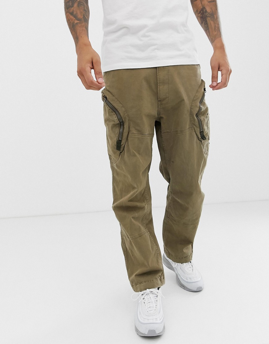 G-Star Rovic 3D airforce zip cargo trousers in sand