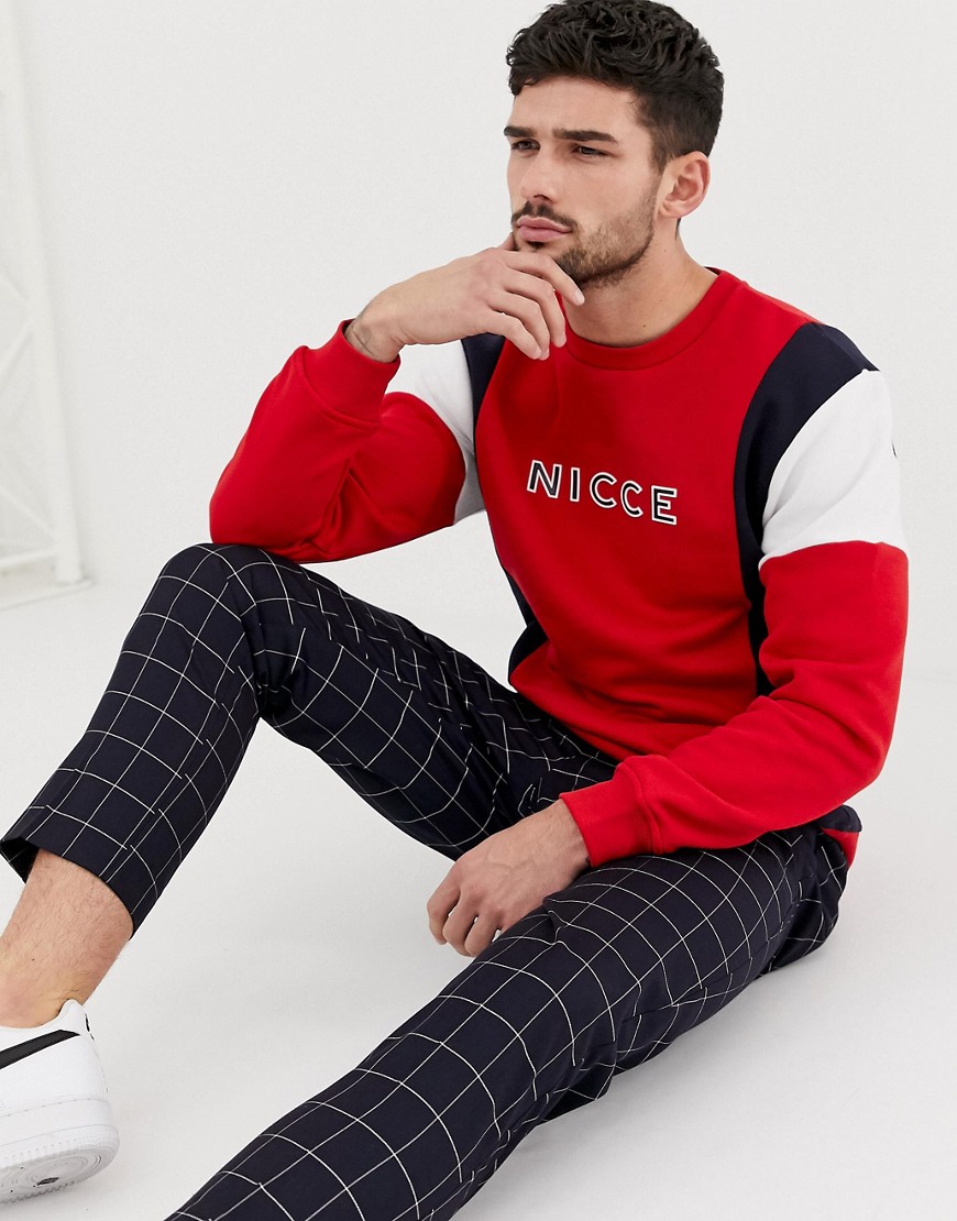 Nicce sweatshirt with large logo in red