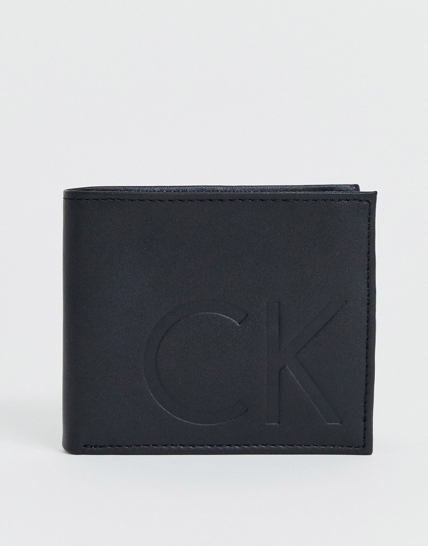 Calvin Klein f1nn logo slimfold leather wallet