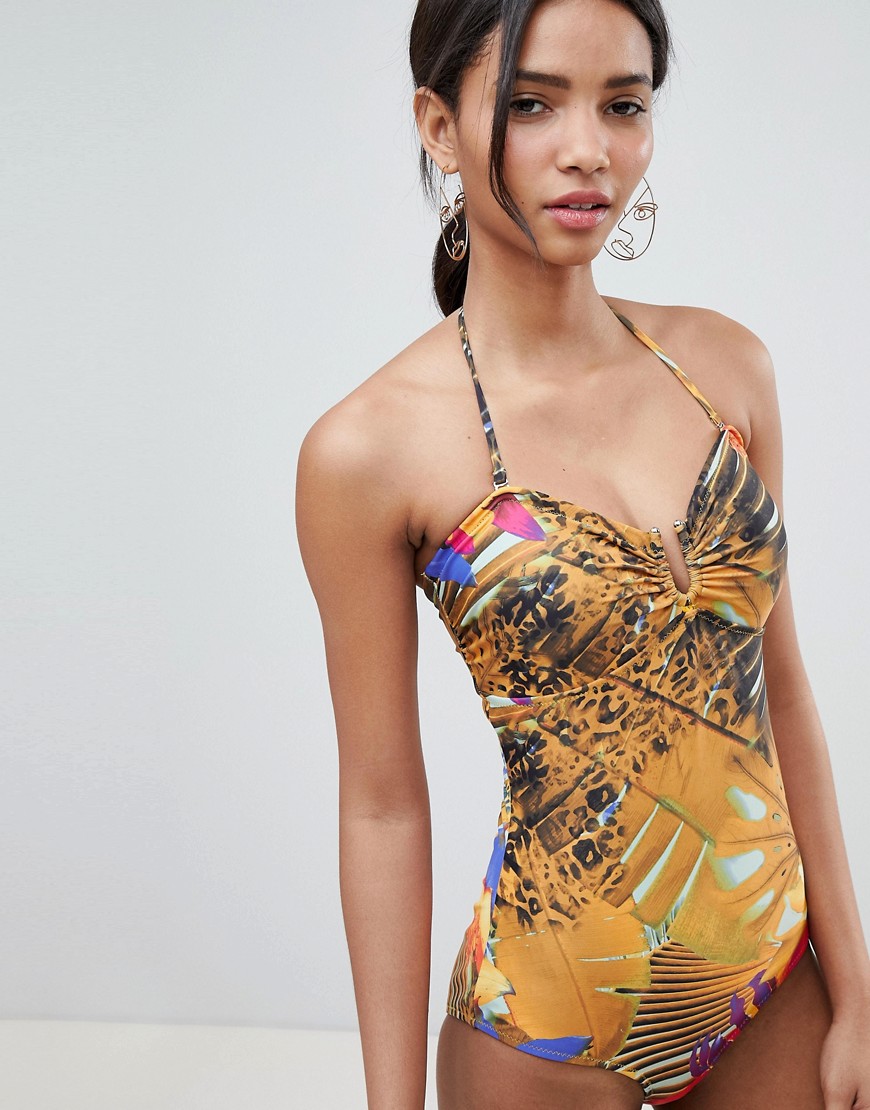 Gestuz Mixed Print Swimsuit - Eight print