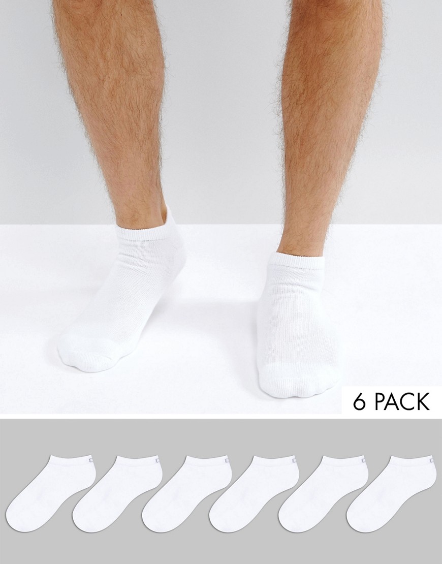 Набор из 6 пар белых спортивных носков Calvin Klein - Белый 