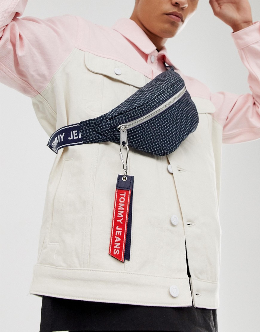 Tommy Jeans ripstop bumbag with logo taping in navy