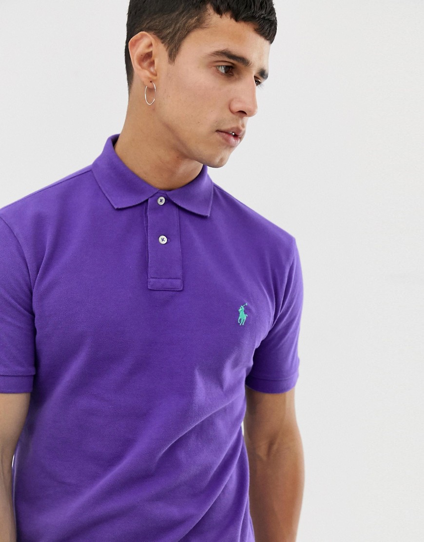 Polo Ralph Lauren slim fit pique polo in purple
