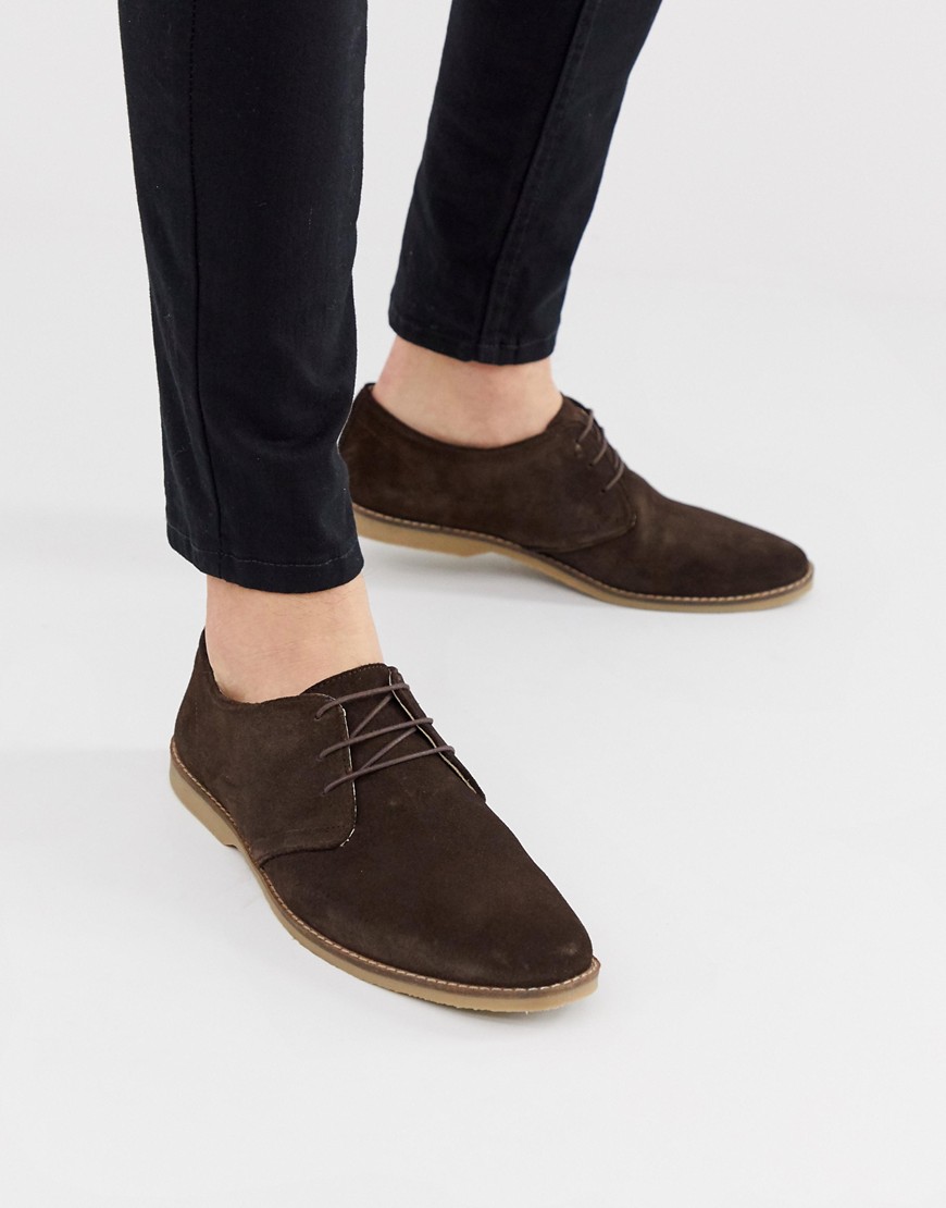 Pier One lace up shoes in brown suede