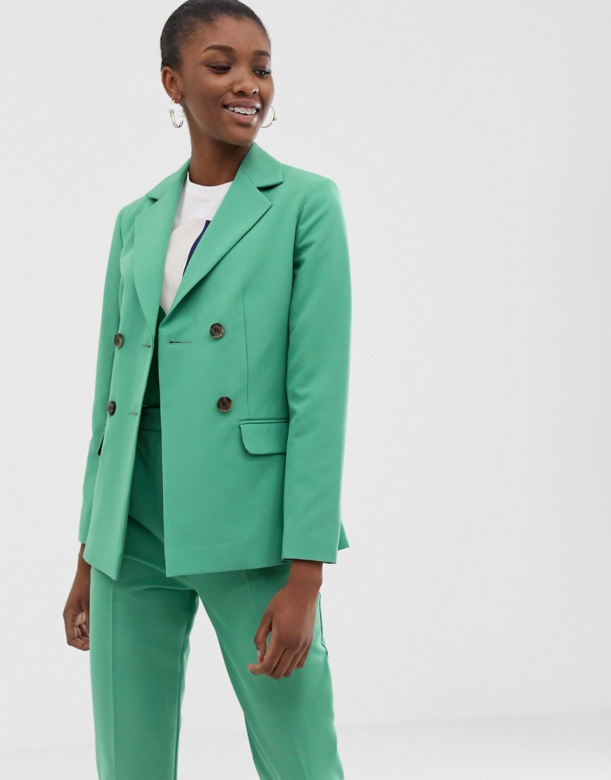 ASOS DESIGN double breasted suit blazer in sage