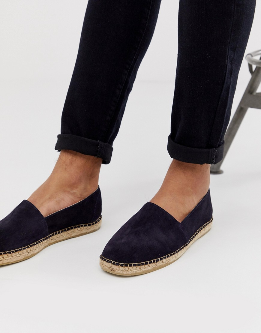 Selected Homme suede spanish espadrilles in navy