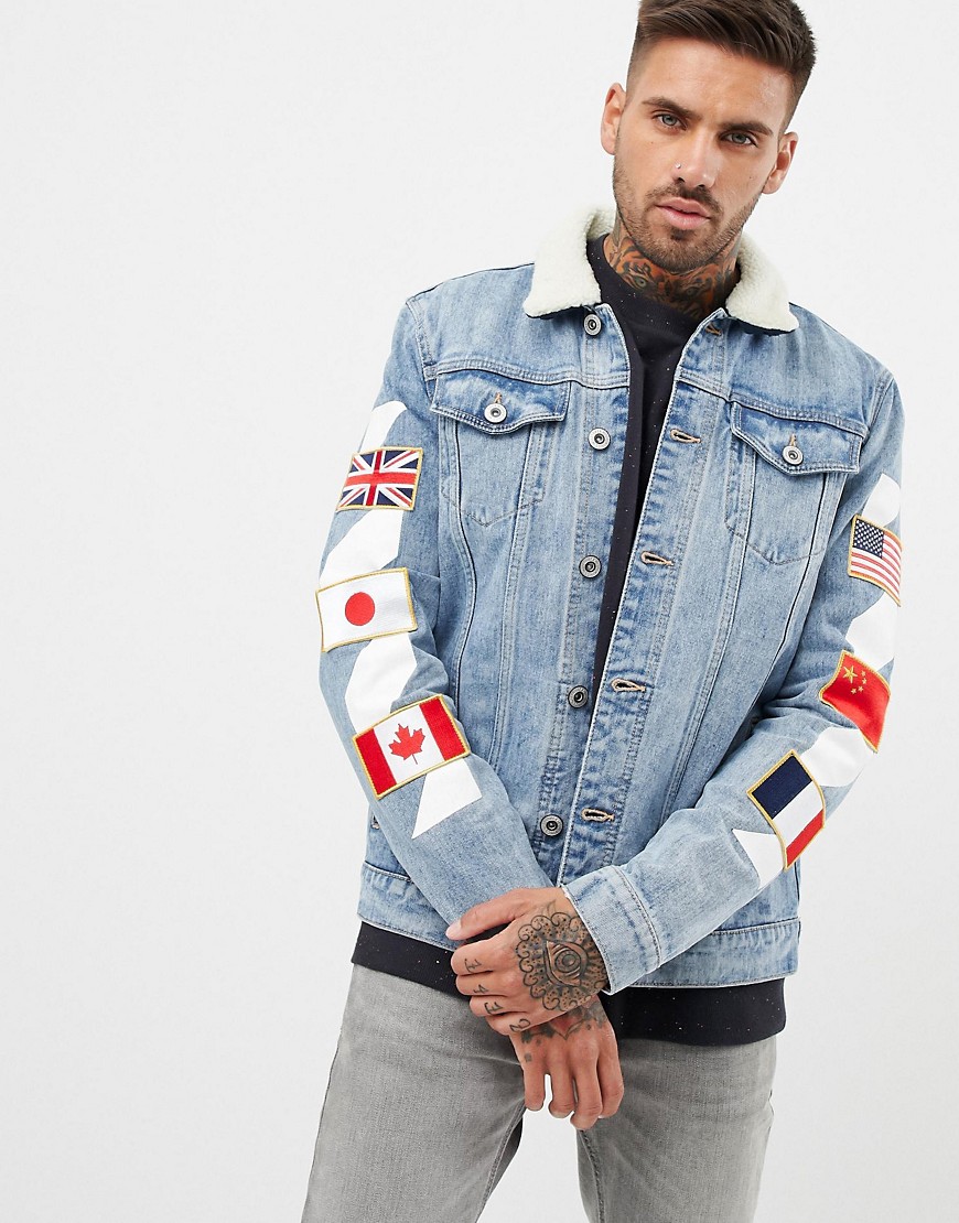 Kings Will Dream denim jacket with badges