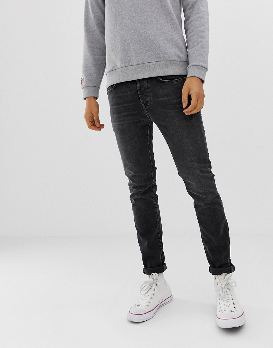 Selected Homme skinny fit jeans in black wash