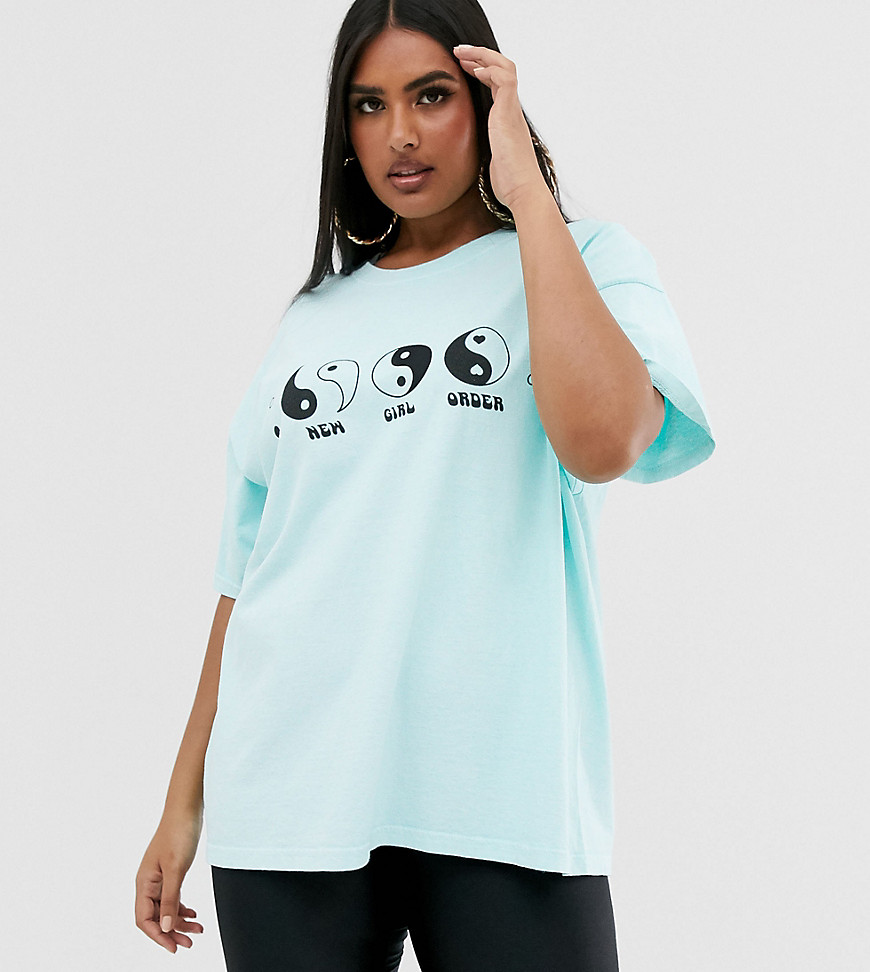 New Girl Order Curve relaxed t-shirt with ying and yang graphic