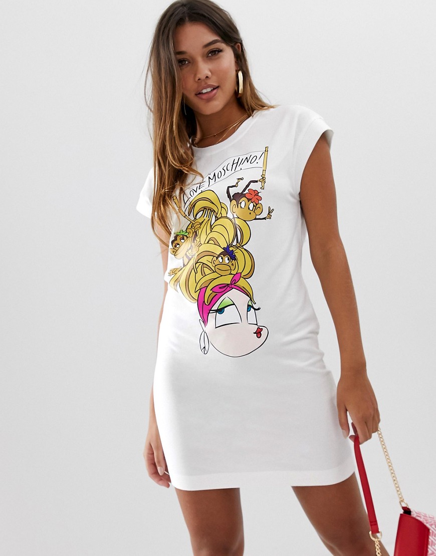 Love Moschino tropical girl t-shirt dress