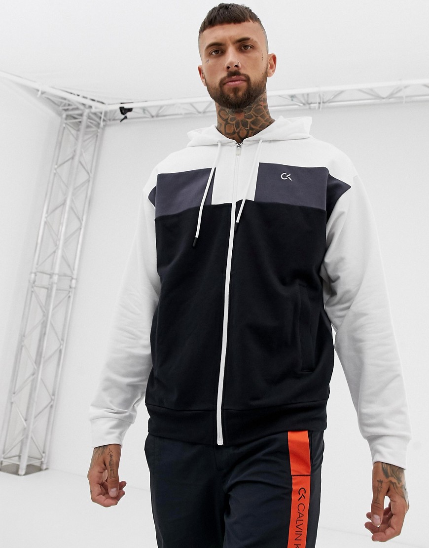 Calvin Klein Performance colour block zip-thru track jacket