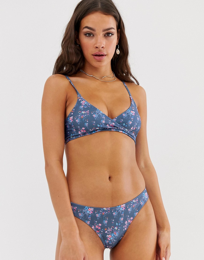 Playful Promises hipster bikini bottoms in grey floral