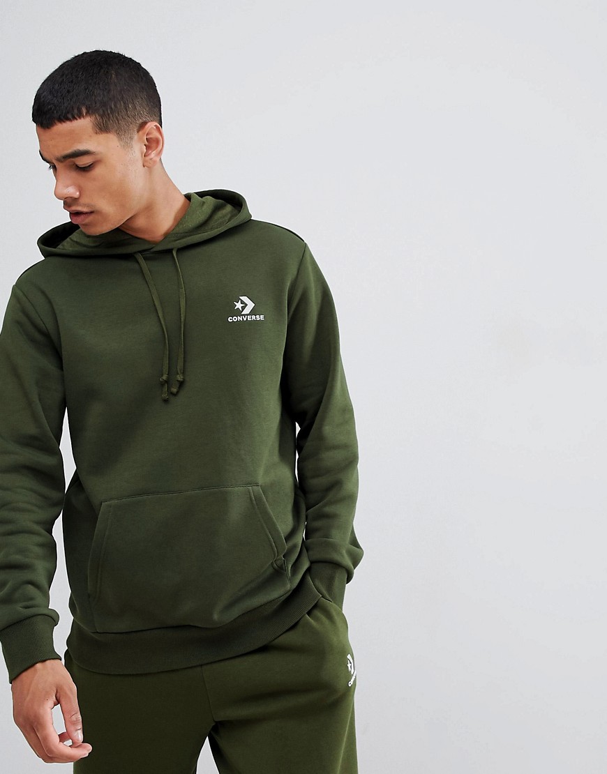 Converse Pullover Logo Hoodie In Green 10009140-A01