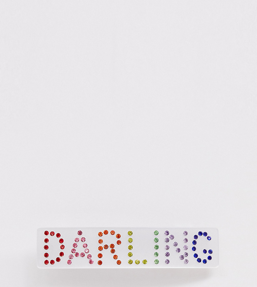 Skinnydip Darling rainbow gem hair clip