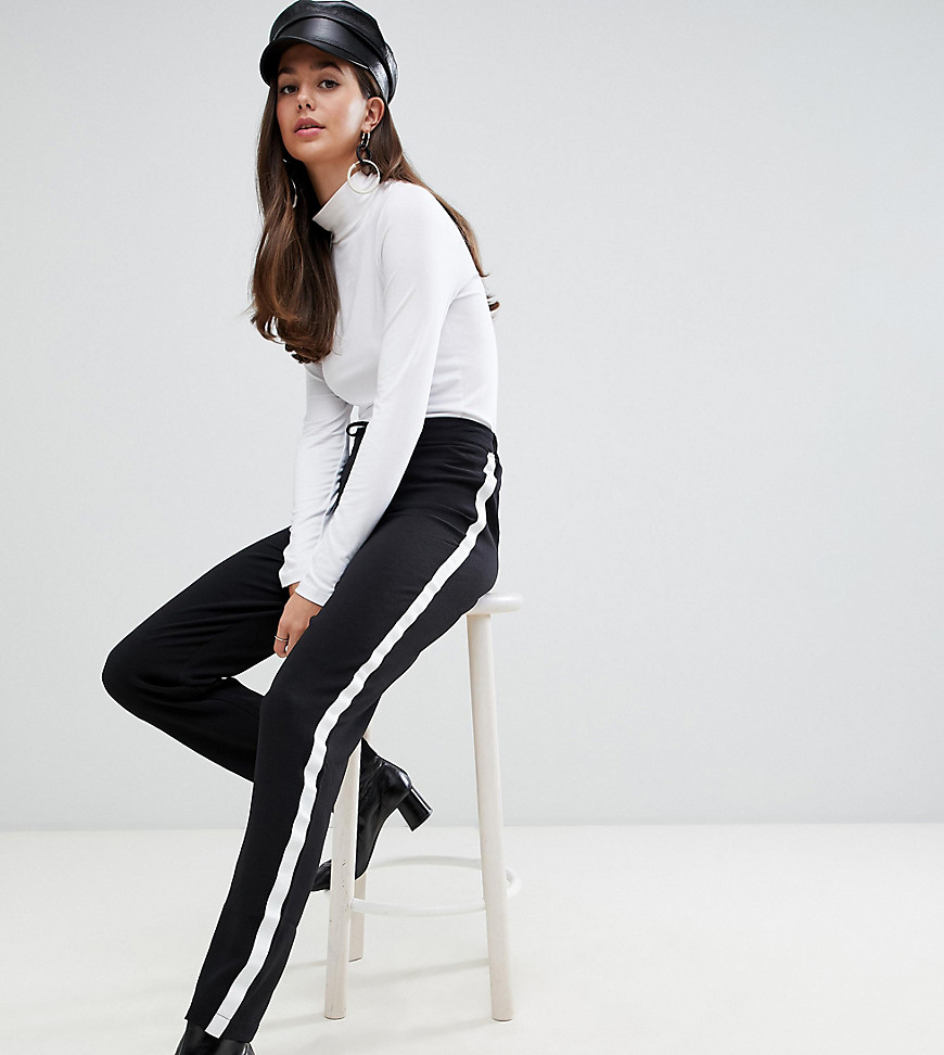 Brave Soul Tall band trousers with side stripe