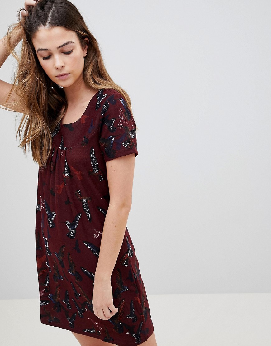 QED London Butterfly Printed Tunic Dress