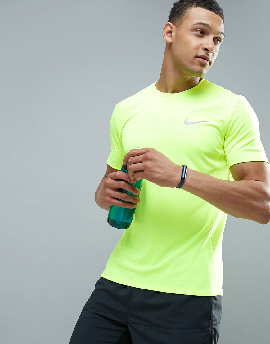 Nike Running Dri-FIT Miler T-Shirt In Volt 833591-702 - Yellow