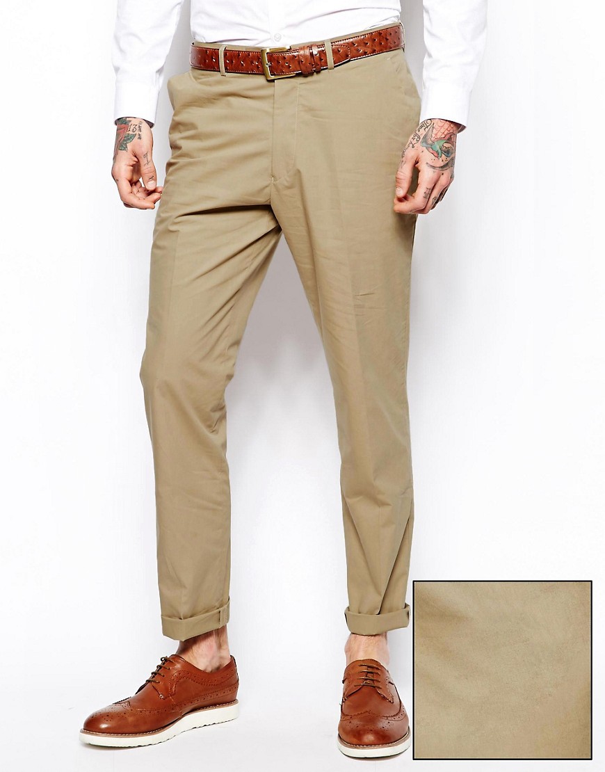 ASOS | ASOS Slim Fit Suit Trousers In Poplin at ASOS