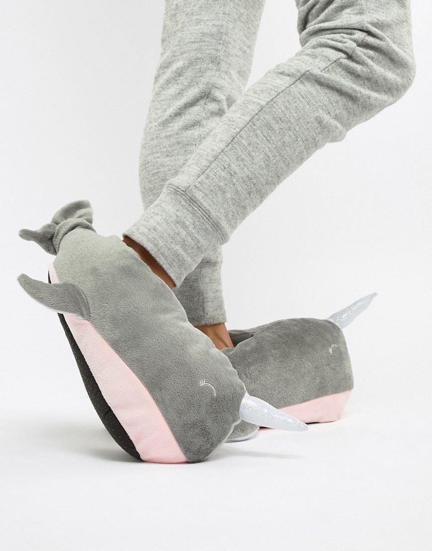 Loungeable Narwhal Whale Slipper