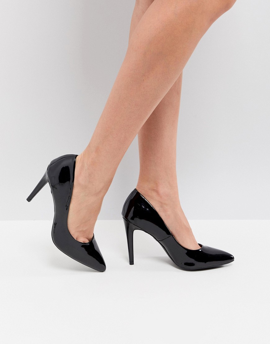 Лакированные туфли-лодочки с острым носком New Look - Черный 
