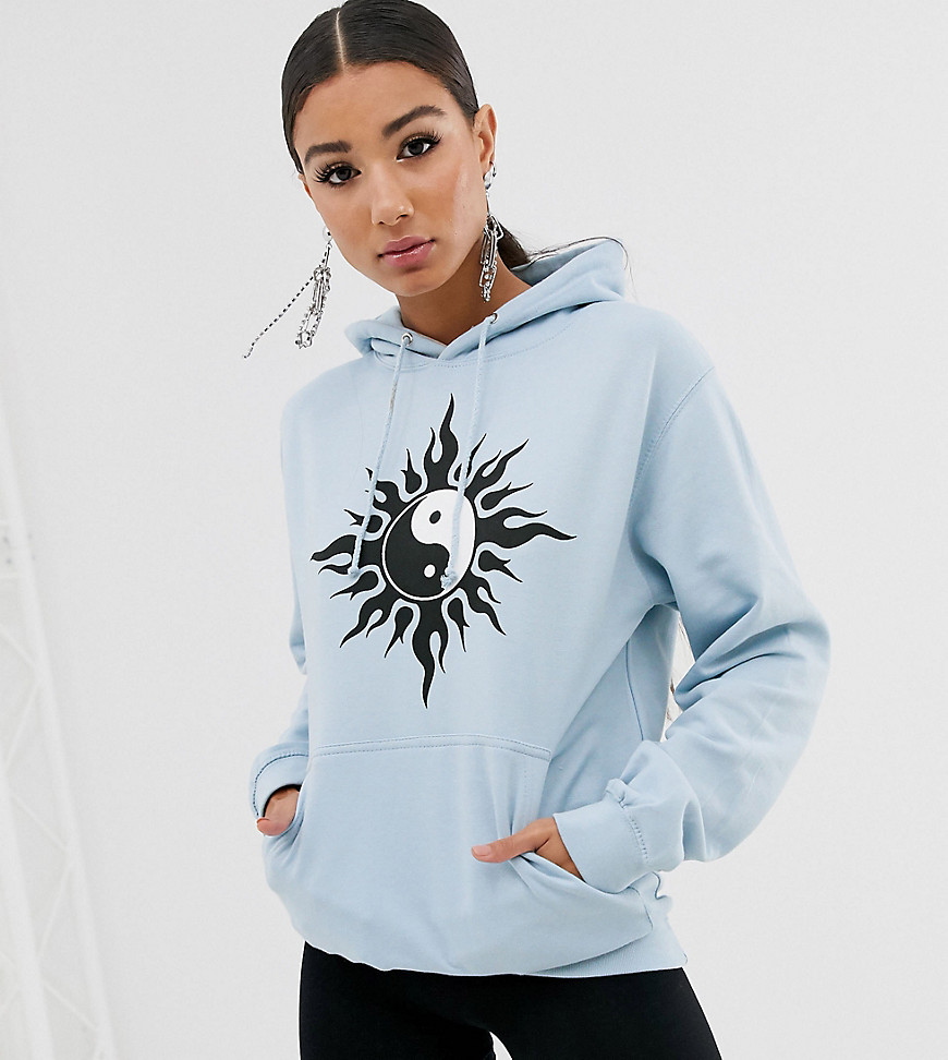 Rokoko oversized hoodie with yin and yang graphic