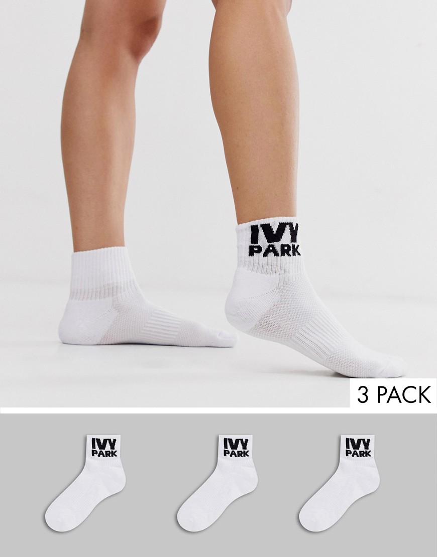 Ivy Park Logo Ankle Three Pack Socks