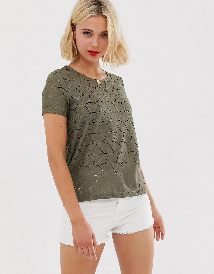 JDY Tag lace knit top