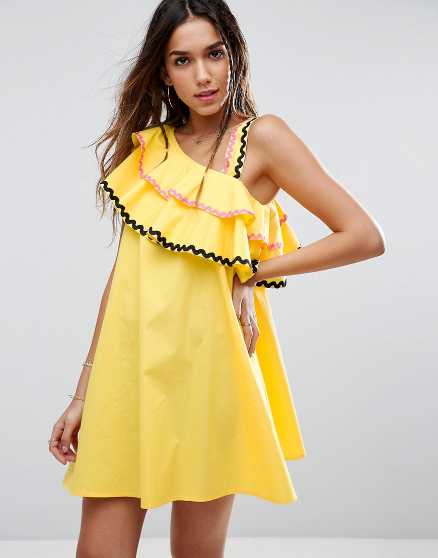 Желтое платье Асос