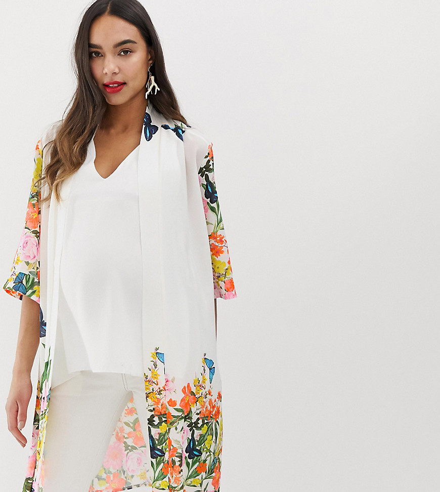 Blume Maternity kimono in floral placement print