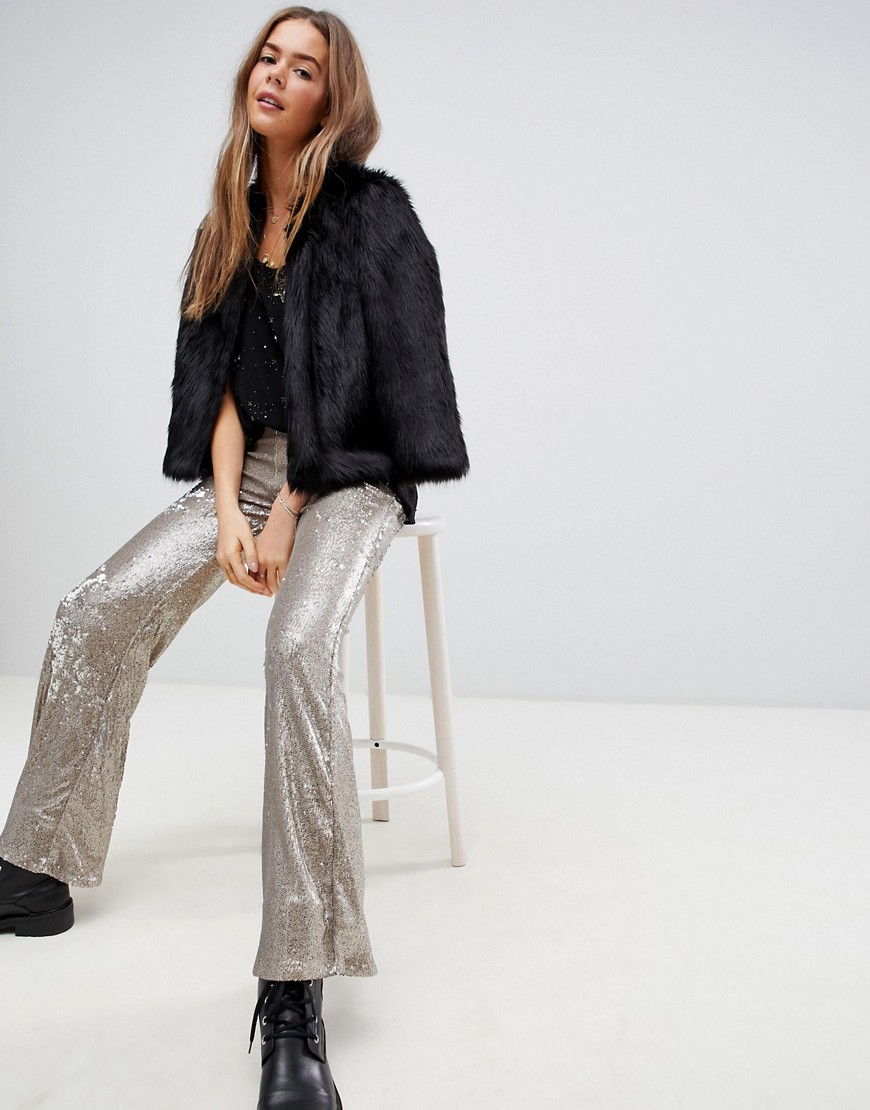 Free People Minx sequined flared trousers