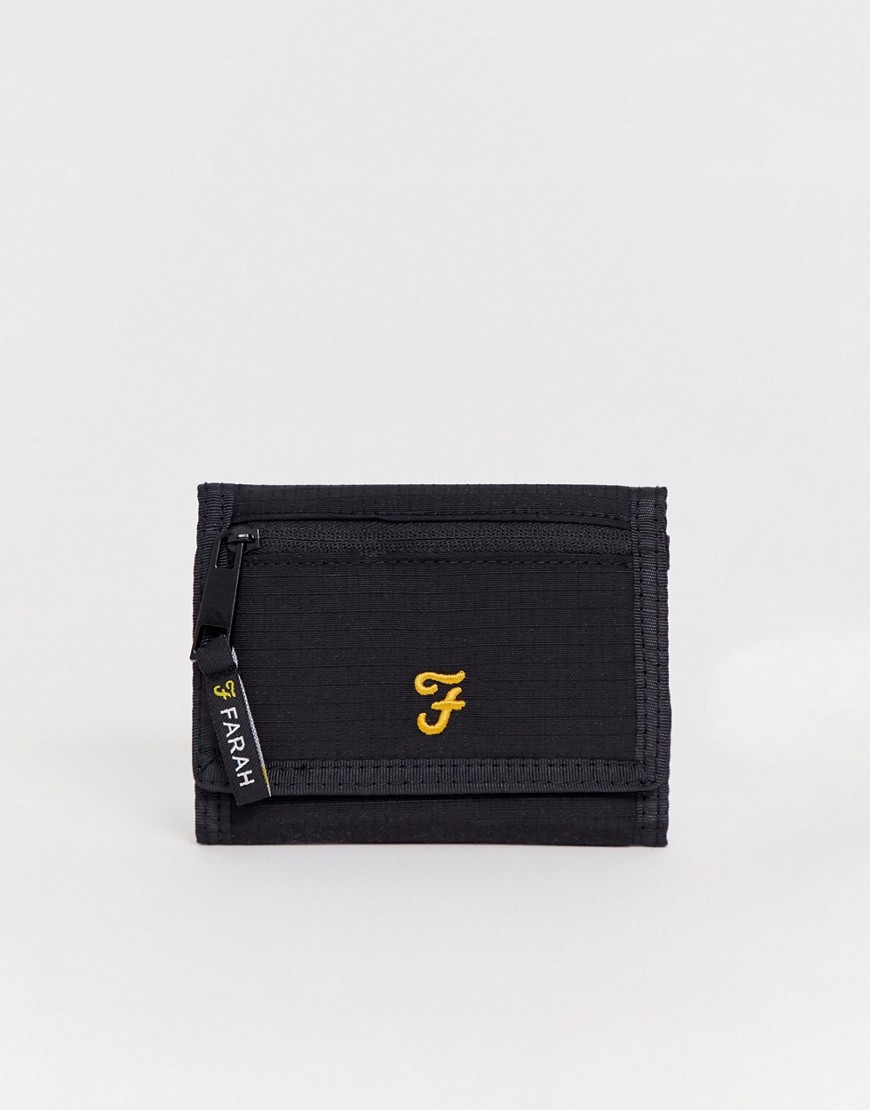 Farah flapover wallet in black