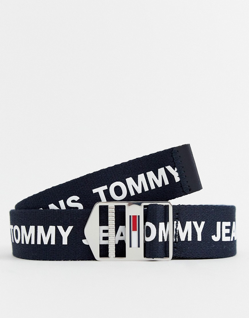 Tommy Jeans webbing belt in navy