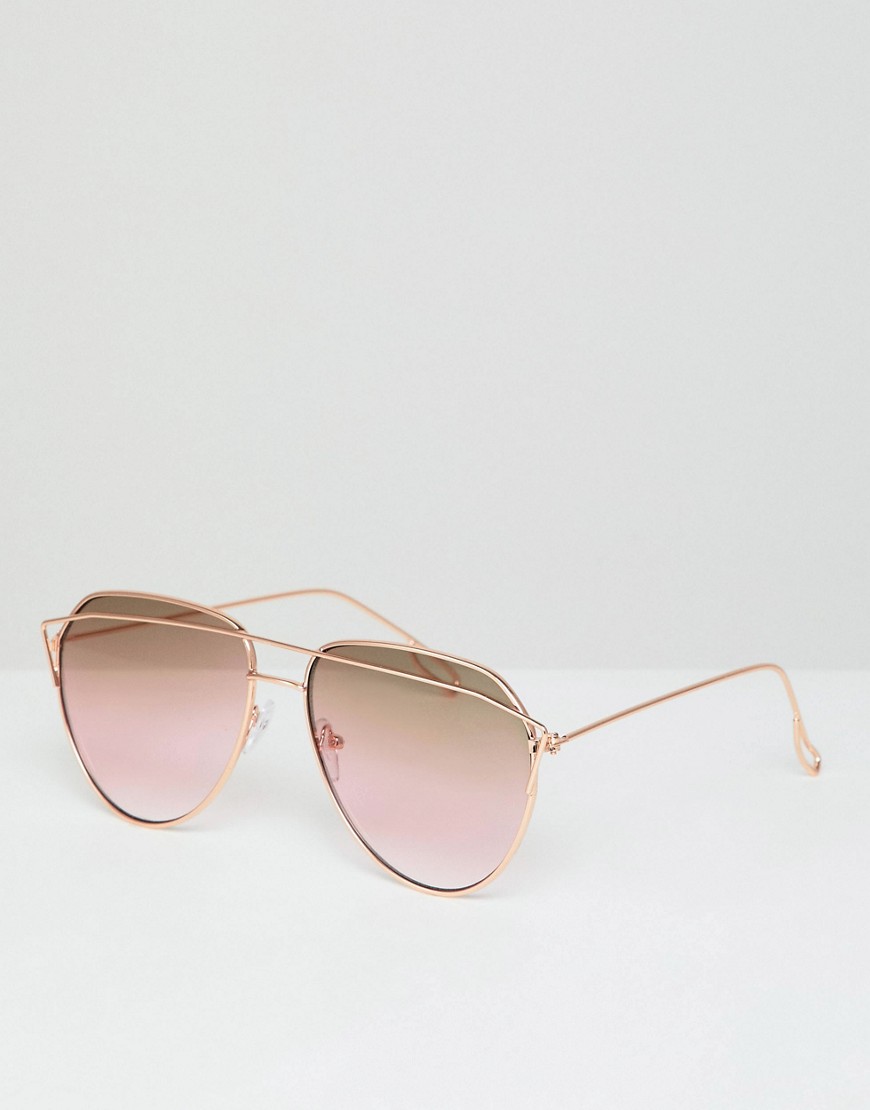 AJ Morgan aviator sunglasses in gold/pink