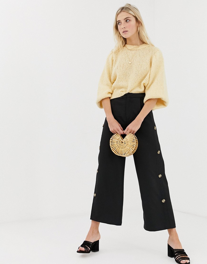Glamorous wide leg trousers with button sides