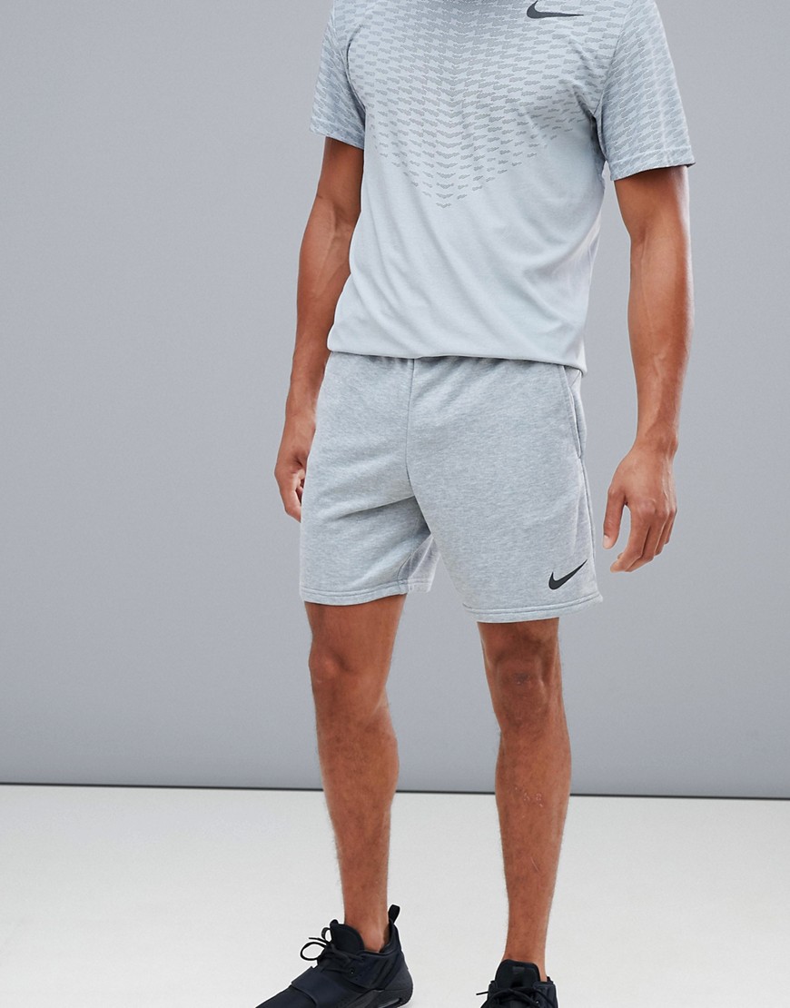 Nike Training Dry Hybrid Fleece Shorts In Grey AO1416-063
