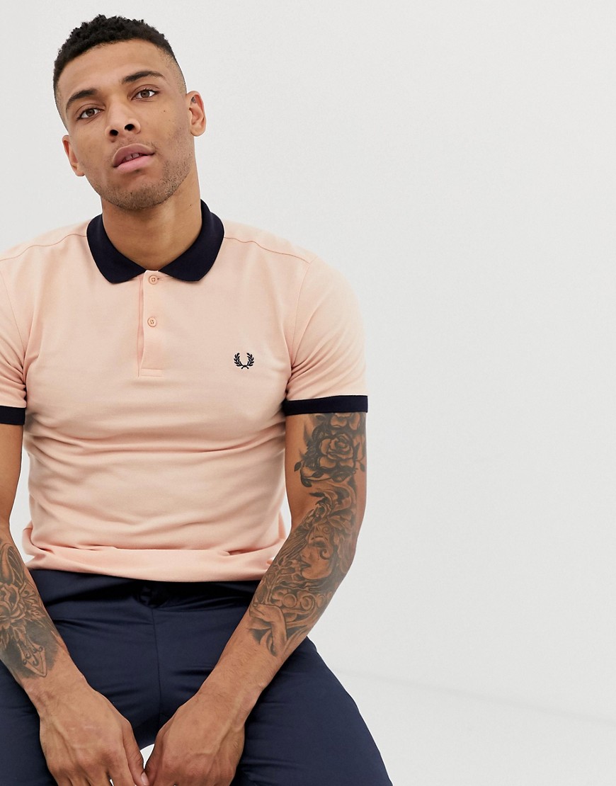 Fred Perry contrast polo in orange