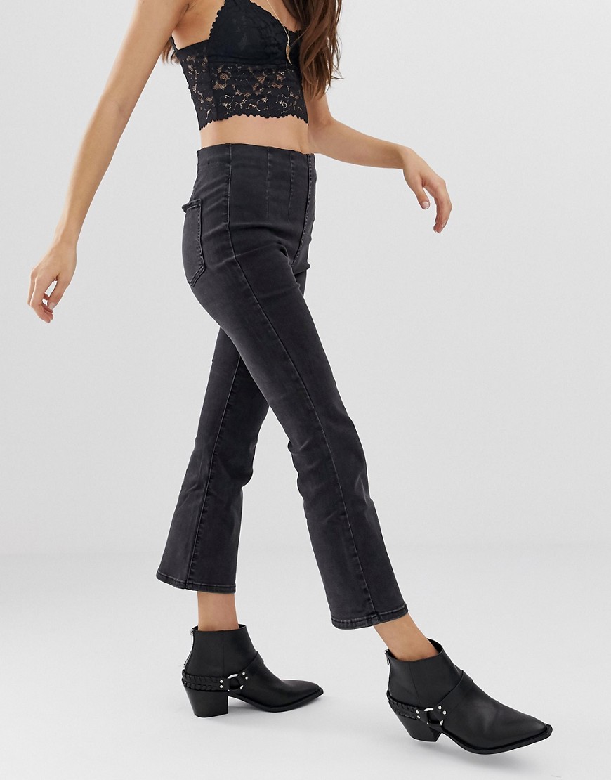 Free People Ultra High cropped bootcut jeans