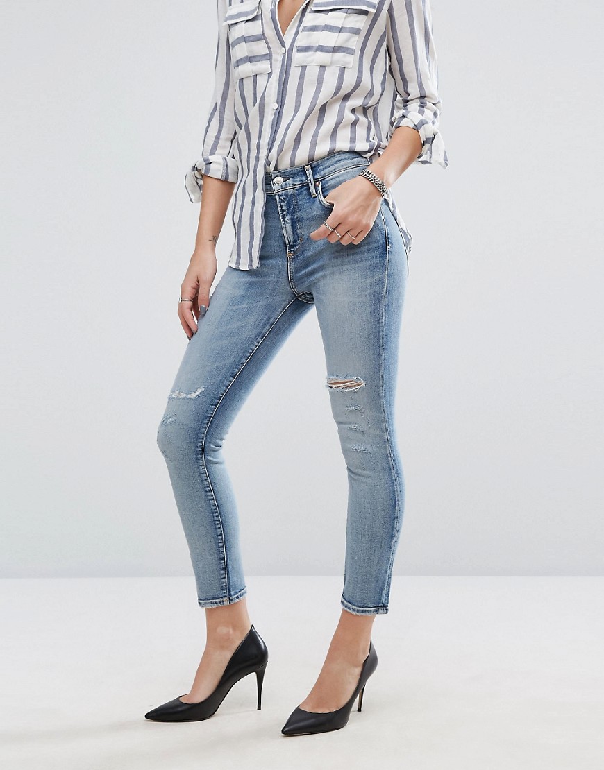 AGOLDE Sophie Crop Jean with Rips - Outsider