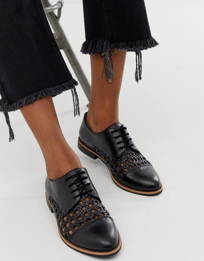 Park Lane woven leather lace up shoes