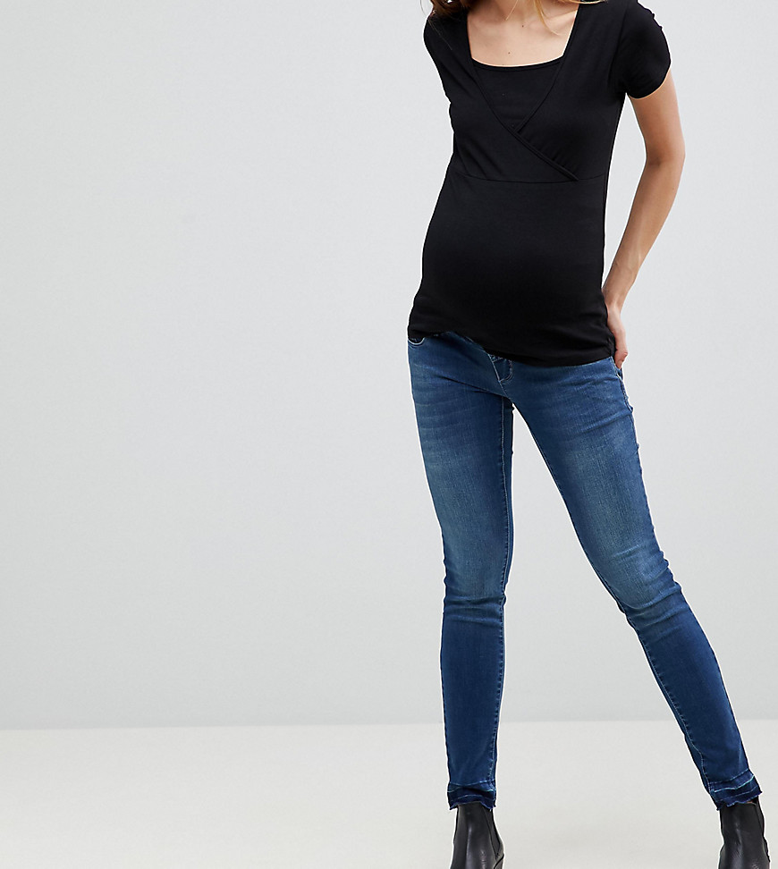 Mamalicious Maternity Slim Leg Jeans - Blue