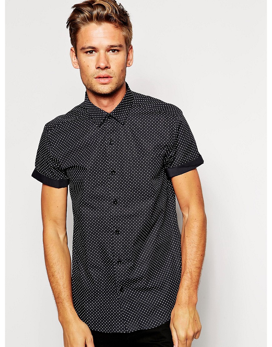 New Look | New Look Shirt with Geo Print and Short Sleeves at ASOS