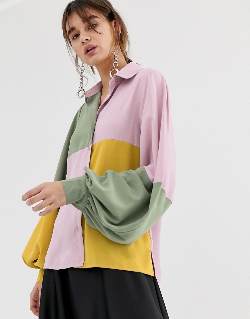 Ghospell blouse in colour block