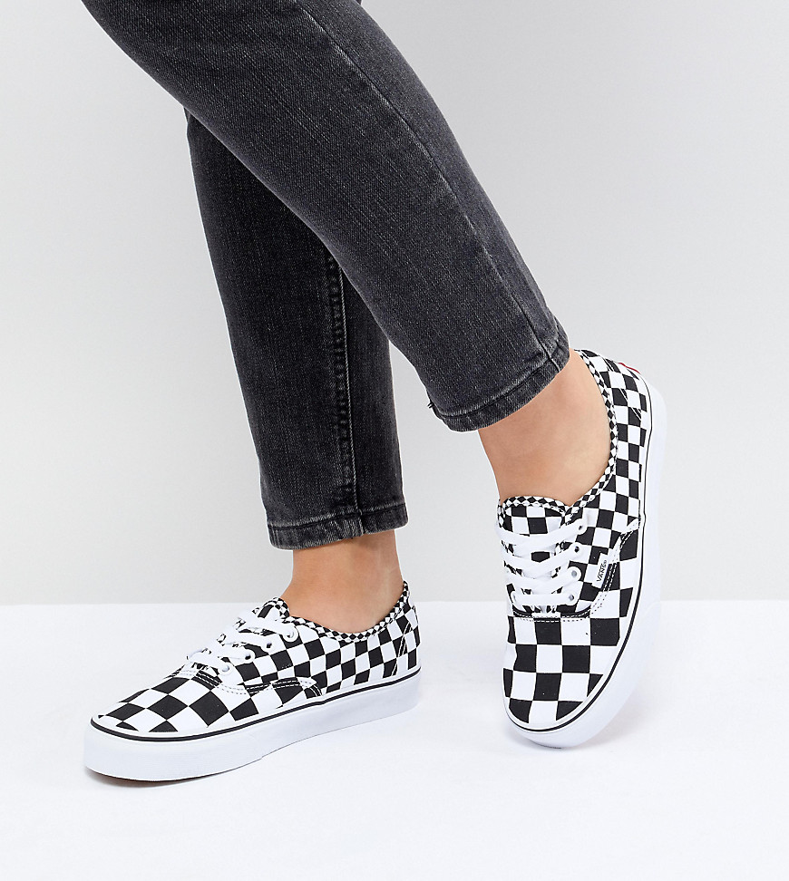 Vans Authentic Trainers In Mixed Checkerboard