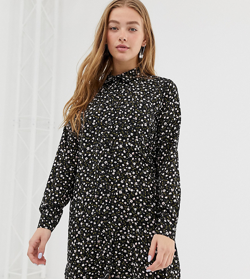 Daisy Street oversized shirt dress in ditsy floral