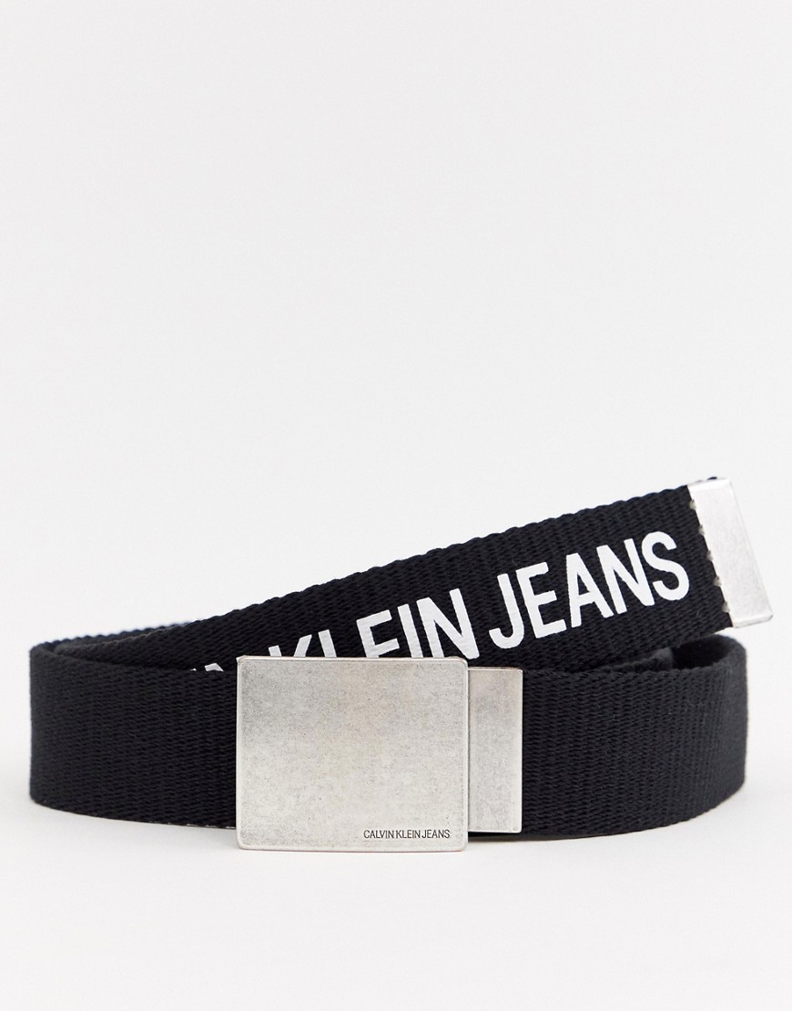 Calvin Klein Jeans Logo Canvas Belt