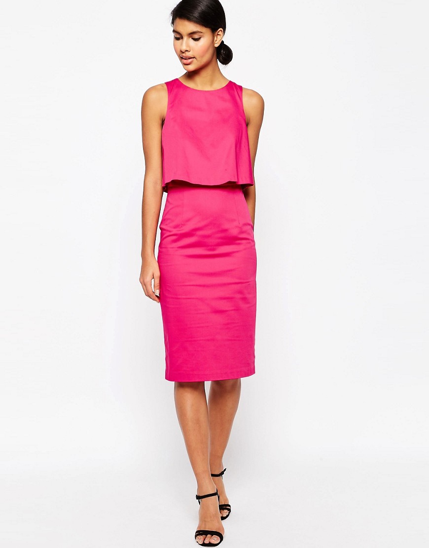 ASOS Structured Double Layer Pencil Dress