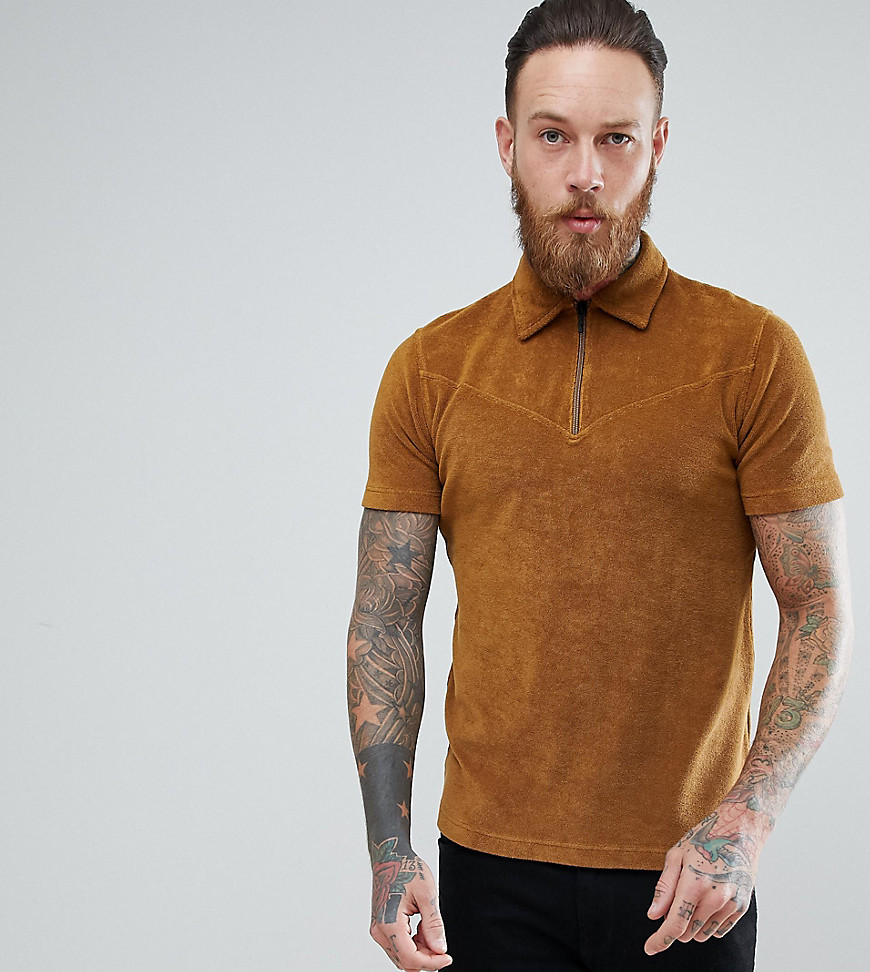 Nudie Jeans Co Terry Polo Shirt Gold - Gold