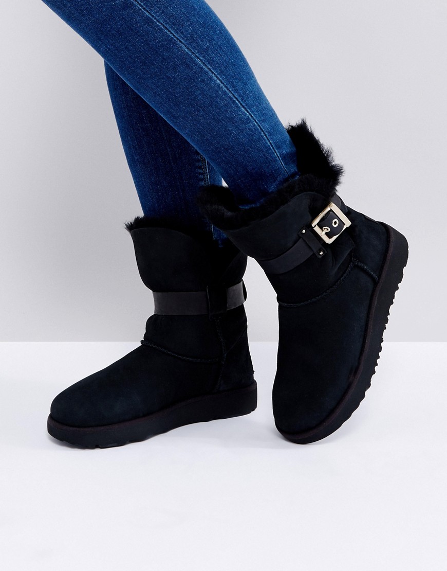 UGG Jaylyn Strap Black Boots - Black