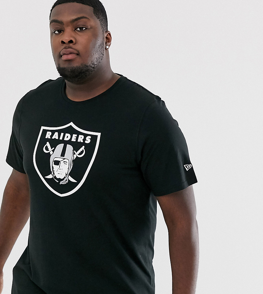 New Era Plus NFL Oakland Raiders t-shirt in black