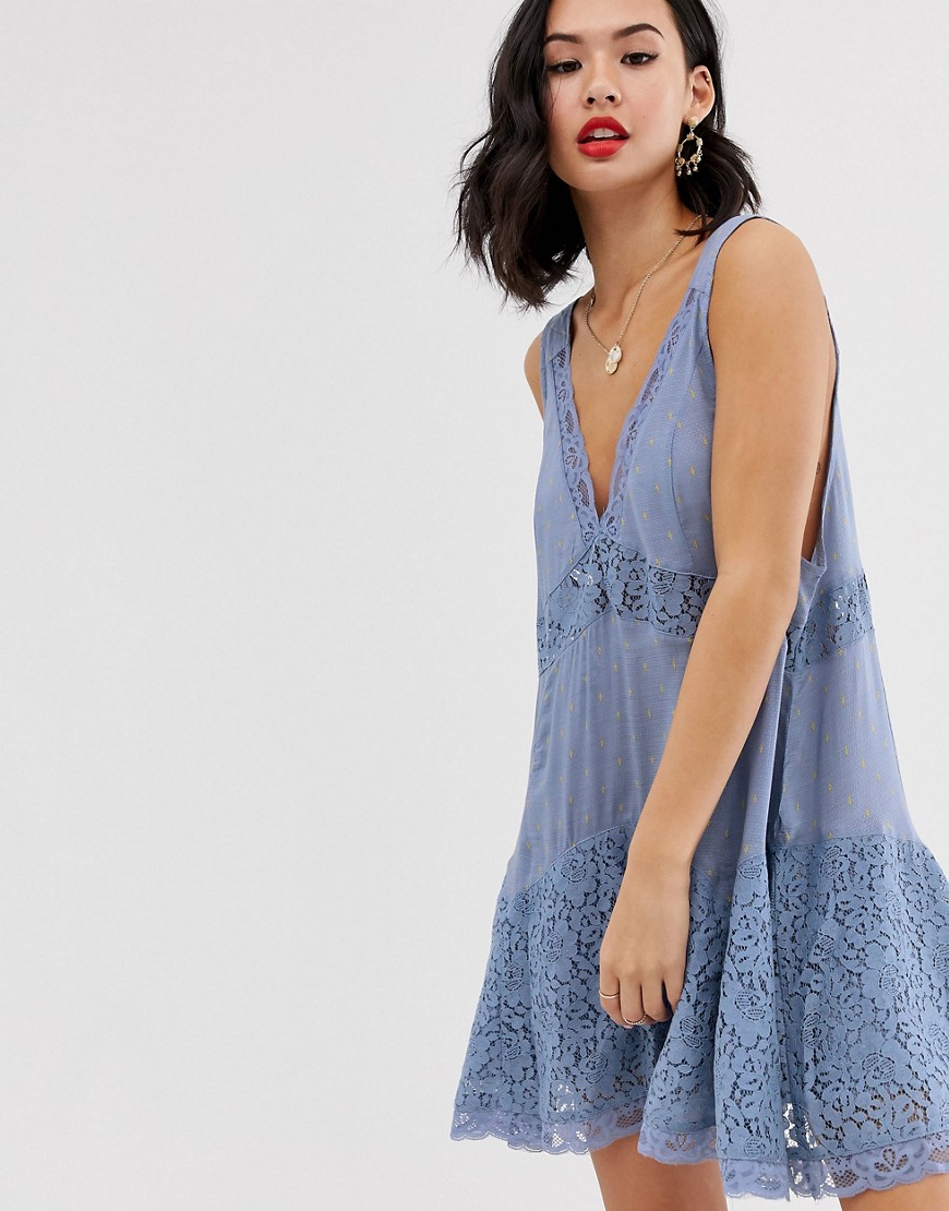 Free People Any Party lace trapeze dress